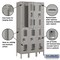 Salsbury Industries Wardrobe Locker, Gray, Ventilated, 15 in. D 72365GY-U
